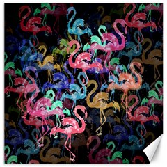 Flamingo pattern Canvas 16  x 16  