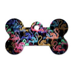 Flamingo pattern Dog Tag Bone (One Side)