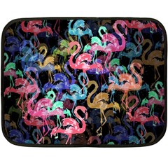 Flamingo pattern Fleece Blanket (Mini)