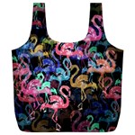 Flamingo pattern Full Print Recycle Bags (L)  Back