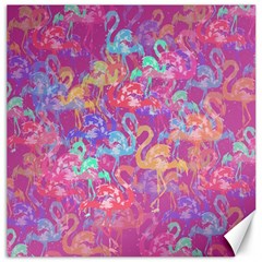 Flamingo Pattern Canvas 16  X 16  