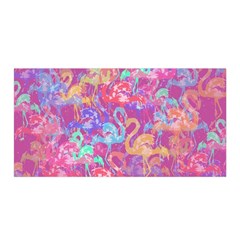 Flamingo Pattern Satin Wrap by Valentinaart