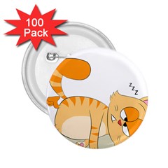 Even Cat Hates Monday 2 25  Buttons (100 Pack)  by Catifornia