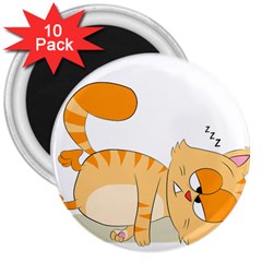 Even Cat Hates Monday 3  Magnets (10 Pack)  by Catifornia