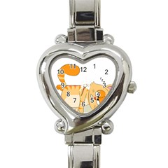Even Cat Hates Monday Heart Italian Charm Watch by Catifornia