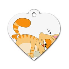 Even Cat Hates Monday Dog Tag Heart (two Sides) by Catifornia