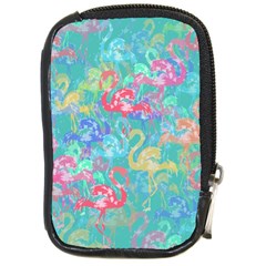 Flamingo Pattern Compact Camera Cases by Valentinaart