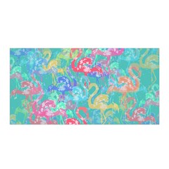 Flamingo Pattern Satin Wrap by Valentinaart