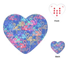 Flamingo Pattern Playing Cards (heart)  by Valentinaart