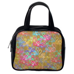 Flamingo Pattern Classic Handbags (one Side) by Valentinaart