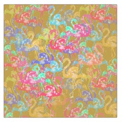 Flamingo Pattern Large Satin Scarf (square) by Valentinaart