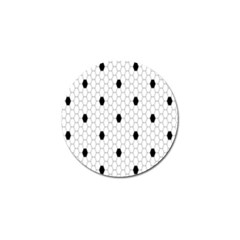 Black White Hexagon Dots Golf Ball Marker (4 Pack) by Mariart