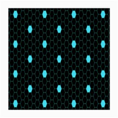 Blue Black Hexagon Dots Medium Glasses Cloth