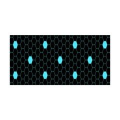 Blue Black Hexagon Dots Yoga Headband