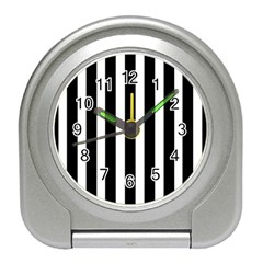 Black White Line Vertical Travel Alarm Clocks