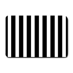 Black White Line Vertical Small Doormat 