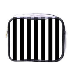 Black White Line Vertical Mini Toiletries Bags