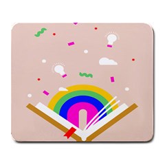 Books Rainboe Lamp Star Pink Large Mousepads