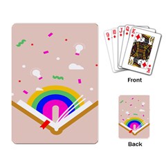 Books Rainboe Lamp Star Pink Playing Card