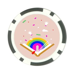Books Rainboe Lamp Star Pink Poker Chip Card Guard