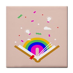 Books Rainboe Lamp Star Pink Face Towel by Mariart