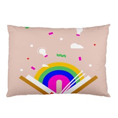 Books Rainboe Lamp Star Pink Pillow Case by Mariart