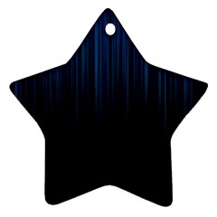 Black Blue Line Vertical Space Sky Star Ornament (two Sides) by Mariart