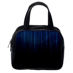 Black Blue Line Vertical Space Sky Classic Handbags (one Side) by Mariart