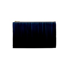 Black Blue Line Vertical Space Sky Cosmetic Bag (small)  by Mariart