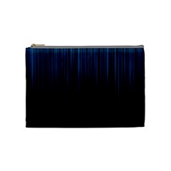Black Blue Line Vertical Space Sky Cosmetic Bag (medium)  by Mariart
