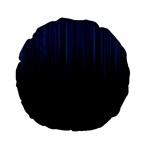 Black Blue Line Vertical Space Sky Standard 15  Premium Flano Round Cushions Front