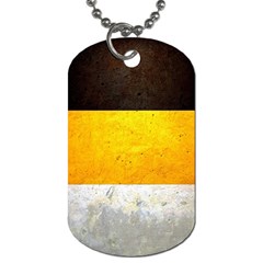 Wooden Board Yellow White Black Dog Tag (two Sides) by Mariart