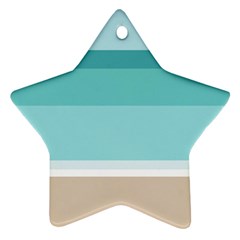 Dachis Beach Line Blue Water Ornament (star) by Mariart