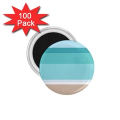 Dachis Beach Line Blue Water 1 75  Magnets (100 Pack) 