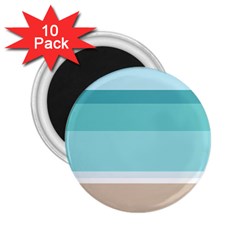 Dachis Beach Line Blue Water 2 25  Magnets (10 Pack) 