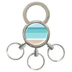 Dachis Beach Line Blue Water 3-ring Key Chains by Mariart