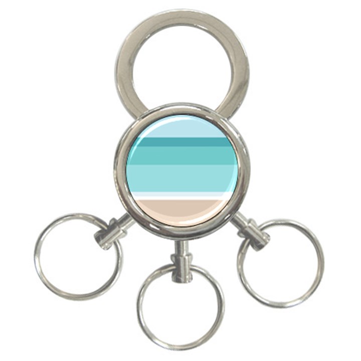 Dachis Beach Line Blue Water 3-Ring Key Chains