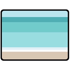 Dachis Beach Line Blue Water Double Sided Fleece Blanket (large) 