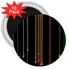 Fallen Christmas Lights And Light Trails 3  Magnets (10 Pack) 