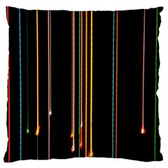 Fallen Christmas Lights And Light Trails Large Cushion Case (one Side)