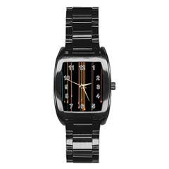 Fallen Christmas Lights And Light Trails Stainless Steel Barrel Watch