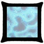 Blue Patterned Aurora Space Throw Pillow Case (Black) Front