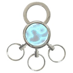 Blue Patterned Aurora Space 3-ring Key Chains