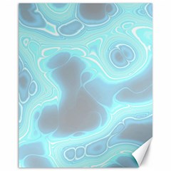 Blue Patterned Aurora Space Canvas 11  X 14   by Mariart