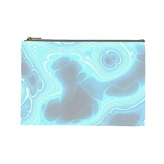 Blue Patterned Aurora Space Cosmetic Bag (large)  by Mariart