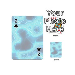 Blue Patterned Aurora Space Playing Cards 54 (mini)  by Mariart