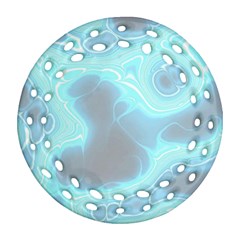 Blue Patterned Aurora Space Ornament (round Filigree)