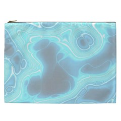 Blue Patterned Aurora Space Cosmetic Bag (xxl)  by Mariart