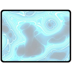 Blue Patterned Aurora Space Double Sided Fleece Blanket (large)  by Mariart