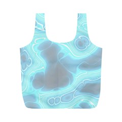 Blue Patterned Aurora Space Full Print Recycle Bags (m)  by Mariart